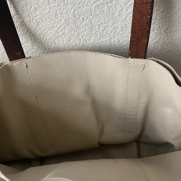 Leather Tote standard with pockets Handmade in USA - Picture 4 of 4